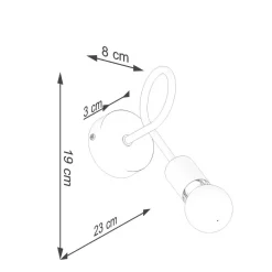 Kinkiet LEVAR czarny (SL.1454) - Sollux Lighting