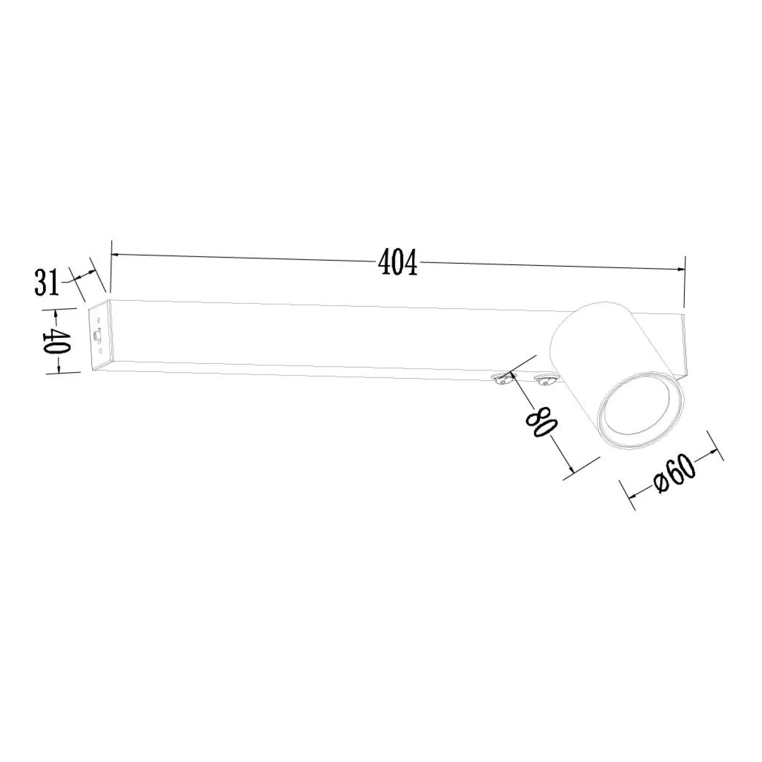 Kinkiet Magnet 9W+1xGU10 3000/4000K Czarny Prawy (ML1126) - Milagro