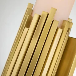 Kinkiet Marvele - 2 źródła światła - Postarzany mosiądz (MARVELE-2WB-AB-OPAL) - Elstead Lighting