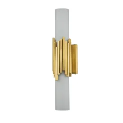 Kinkiet Marvele - 2 źródła światła - Postarzany mosiądz (MARVELE-2WB-AB-OPAL) - Elstead Lighting