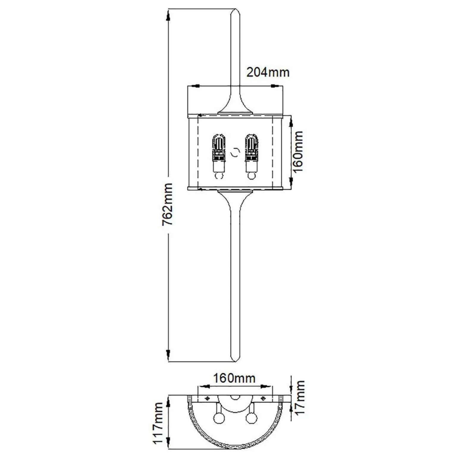 Kinkiet Mona (KL-MONA-L-NBR) - Elstead Lighting