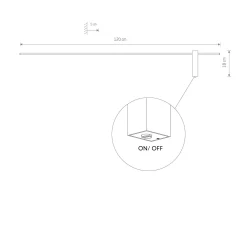 Kinkiet MOTIVE LED L 4000k (10851) - Nowodvorski