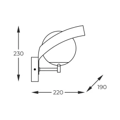 Kinkiet NELA czarno-złota (1140) - Zuma Line