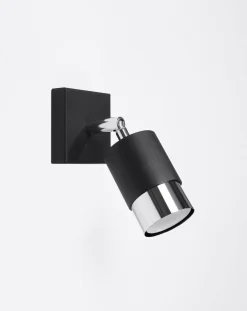 Kinkiet NERO czarny/chrom (SL.1064) - Sollux