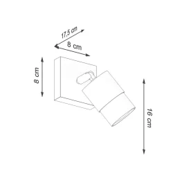 Kinkiet NERO czarny/chrom (SL.1064) - Sollux