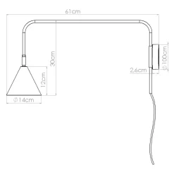 Kinkiet NOX czarny (SL.1697) - Sollux Lighting