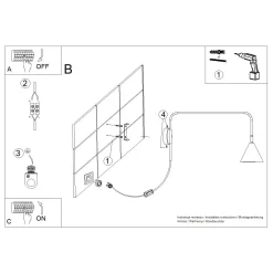 Kinkiet NOX ochra czerwona (SL.1701) - Sollux Lighting