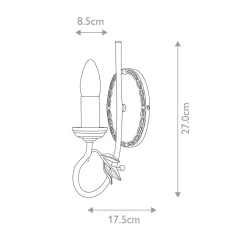 Kinkiet Olivia (OV1-BLK-GOLD) - Elstead Lighting
