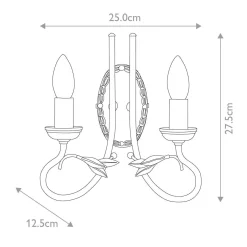 Kinkiet Olivia (OV2-IVORY-GOLD) - Elstead Lighting