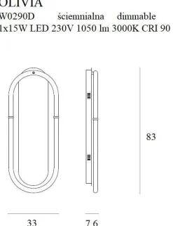 Kinkiet OLIVIA (W0290D) - Maxlight
