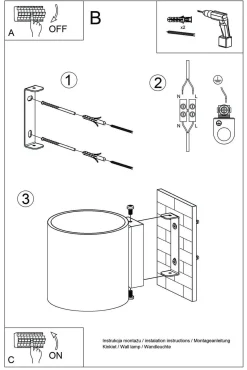 Kinkiet ORBIS 1 biały (SL.0050) - Sollux