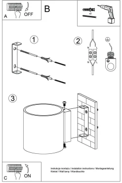 Kinkiet ORBIS 1 czarny (SL.0048) - Sollux