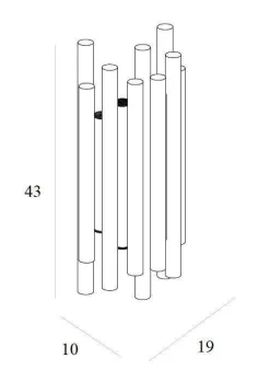Kinkiet ORGANIC złoto szczotkowane (W0311D) - MAXLIGHT