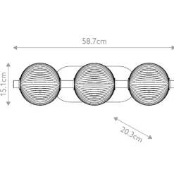 Kinkiet Palmas - 3 źródła światła - Polerowany nikiel (QN-PALMAS-3W-PN) - Quintiesse