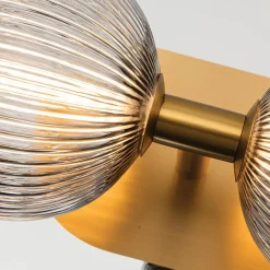 Kinkiet Palmas - 2 źródła światła - Szczotkowane złoto (QN-PALMAS-2W-BG) - Quintiesse