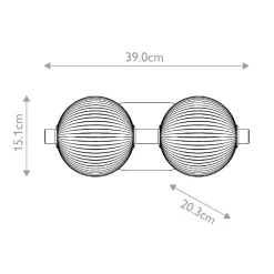 Kinkiet Palmas - 2 źródła światła - Szczotkowane złoto (QN-PALMAS-2W-BG) - Quintiesse
