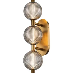 Kinkiet Palmas - 3 źródła światła - Szczotkowane złoto (QN-PALMAS-3W-BG) - Quintiesse