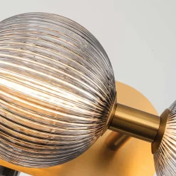 Kinkiet Palmas - 3 źródła światła - Szczotkowane złoto (QN-PALMAS-3W-BG) - Quintiesse