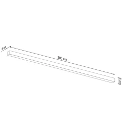 Kinkiet PINNE 200 czarny 4000K (TH.238) - Thoro Lighting