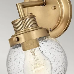 Kinkiet Poppy - 1 źródło światła - Stary mosiądz (QN-POPPY1-HB-BATH) - Quintiesse