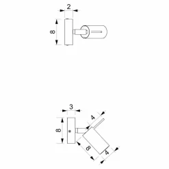 Kinkiet PRESTON BLUE/WHITE 1x mini GU10 (MLP7622) - Milagro