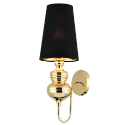 Kinkiet QUEEN 18 CM czarna (MB-8046-18 black gold) - Step into Design