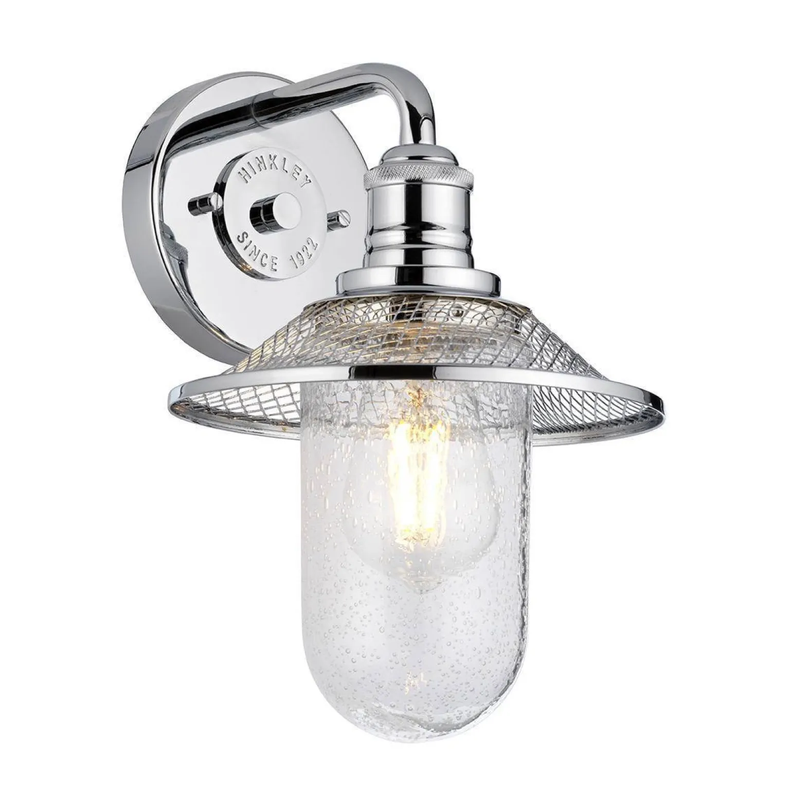 Kinkiet Rigby - 1 źródło światła - Polerowany chrom (QN-RIGBY1-BATH-PC) - Quintiesse