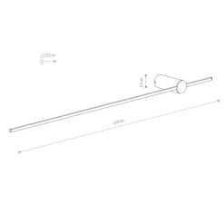 Kinkiet SABER LED L 3000k (10314) - Nowodvorski