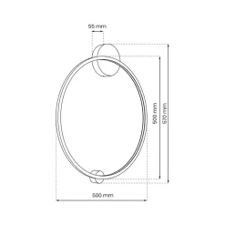 Kinkiet Saturno 50 cm Black 25W LED (ML8858) - Milagro