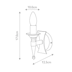 Kinkiet Saxon (SAX1-BLK) - Elstead Lighting