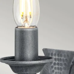 Kinkiet Saxon (SAX1-BLK-SIL) - Elstead Lighting