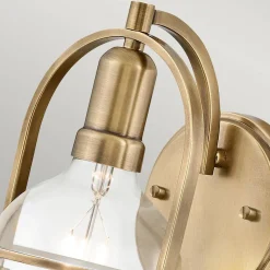 Kinkiet Somerset - 1 źródło światła - Przezroczyste szkło - Stary mosiądz (QN-SOMERSET1-C-HB) - Quintiesse