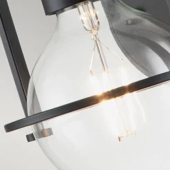 Kinkiet Somerset - 1 źródło światła - Przezroczyste szkło - Czarny (QN-SOMERSET1-C-BK) - Quintiesse