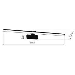 Kinkiet SPLASH BLACK 100cm 21W LED (ML5725) - Milagro