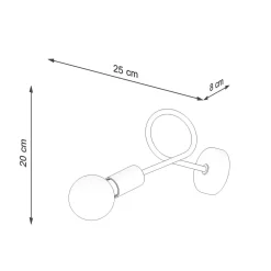 Kinkiet SUPEŁ czarny (SL.1433) - Sollux Lighting
