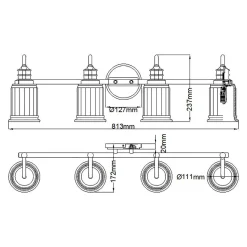 Kinkiet Swell (QZ-SWELL4-BB-BATH) - Elstead Lighting