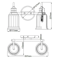 Kinkiet Swell (QZ-SWELL2-BB-BATH) - Elstead Lighting