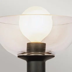 Kinkiet Sylvia - 1 źródło światła - Matowa czerń (ALM-SYLVIA-1WB-BK-CL) - Elstead Lighting