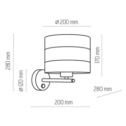 Kinkiet TAGO BLACK (3210) - TK Lighting