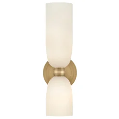 Kinkiet Tallulah IP 44 - 2 źródła światła - Lakierowany mosiądz (QN-TALLULAH-WB2-LCB) - Quintiesse