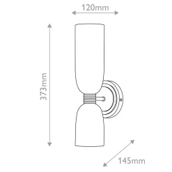 Kinkiet Tallulah IP 44 - 2 źródła światła - Lakierowany mosiądz (QN-TALLULAH-WB2-LCB) - Quintiesse