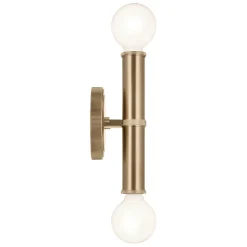 Kinkiet Torche - 2 źródła światła - Szampański brąz (QN-TORCHE-2W-CPZ) - Quintiesse