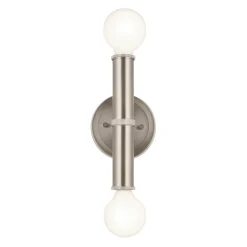 Kinkiet Torche - 2 źródła światła - Szczotkowany nikiel (QN-TORCHE-2W-BN) - Quintiesse