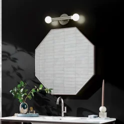 Kinkiet Torche - 2 źródła światła - Szczotkowany nikiel (QN-TORCHE-2W-BN) - Quintiesse