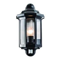 Kinkiet Traditional PIR half lantern IP44 60W (1818PIR) - Saxby