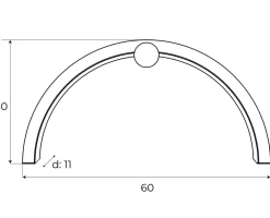 Kinkiet TRIO ARC polerowany czarny IP44 (W0335) - MAXLIGHT