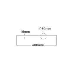 Kinkiet TROY czarny 40 cm (W90477-40BK) - Zuma Line