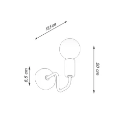 Kinkiet VECTOR czarny (SL.1445) - Sollux Lighting