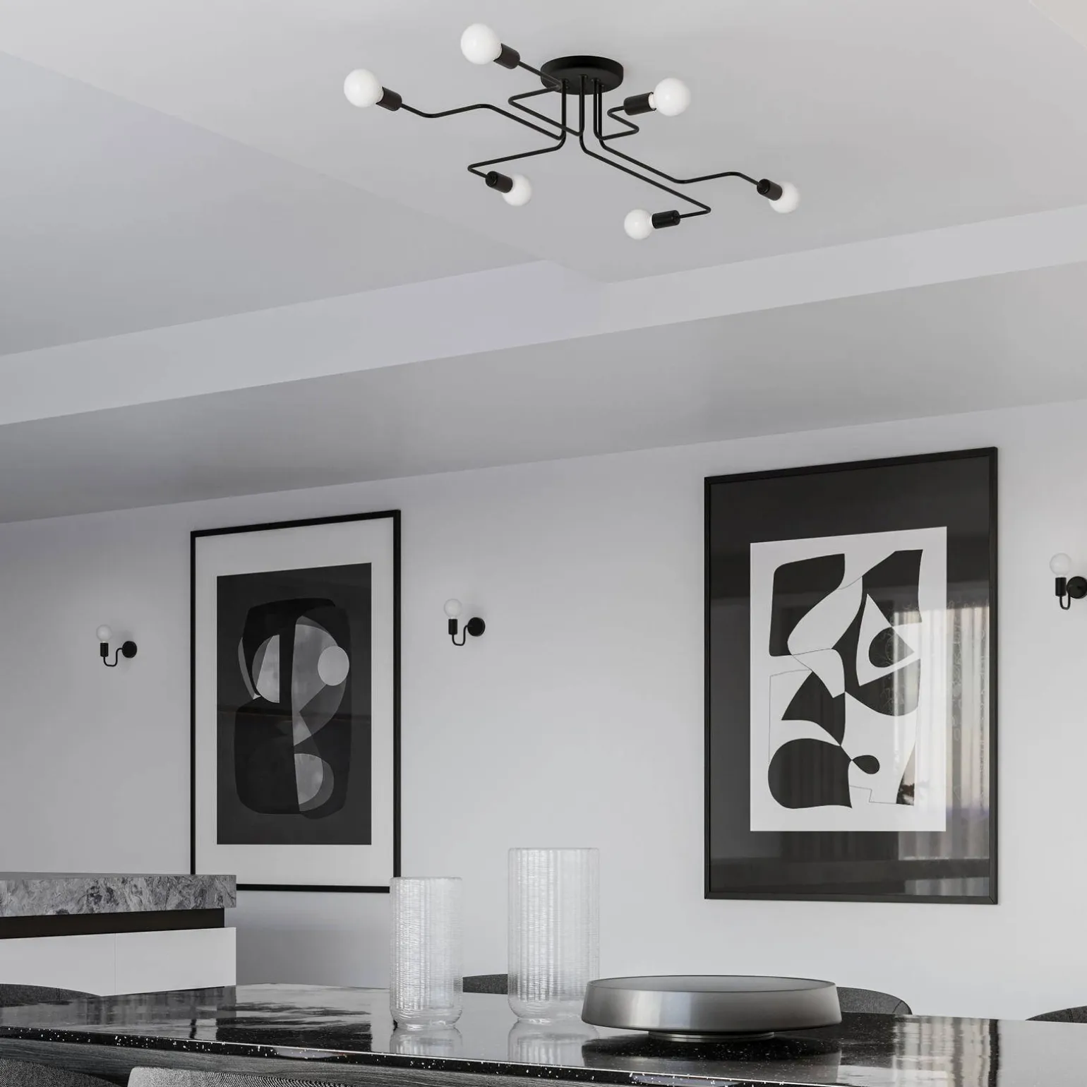 Kinkiet VECTOR czarny (SL.1445) - Sollux Lighting