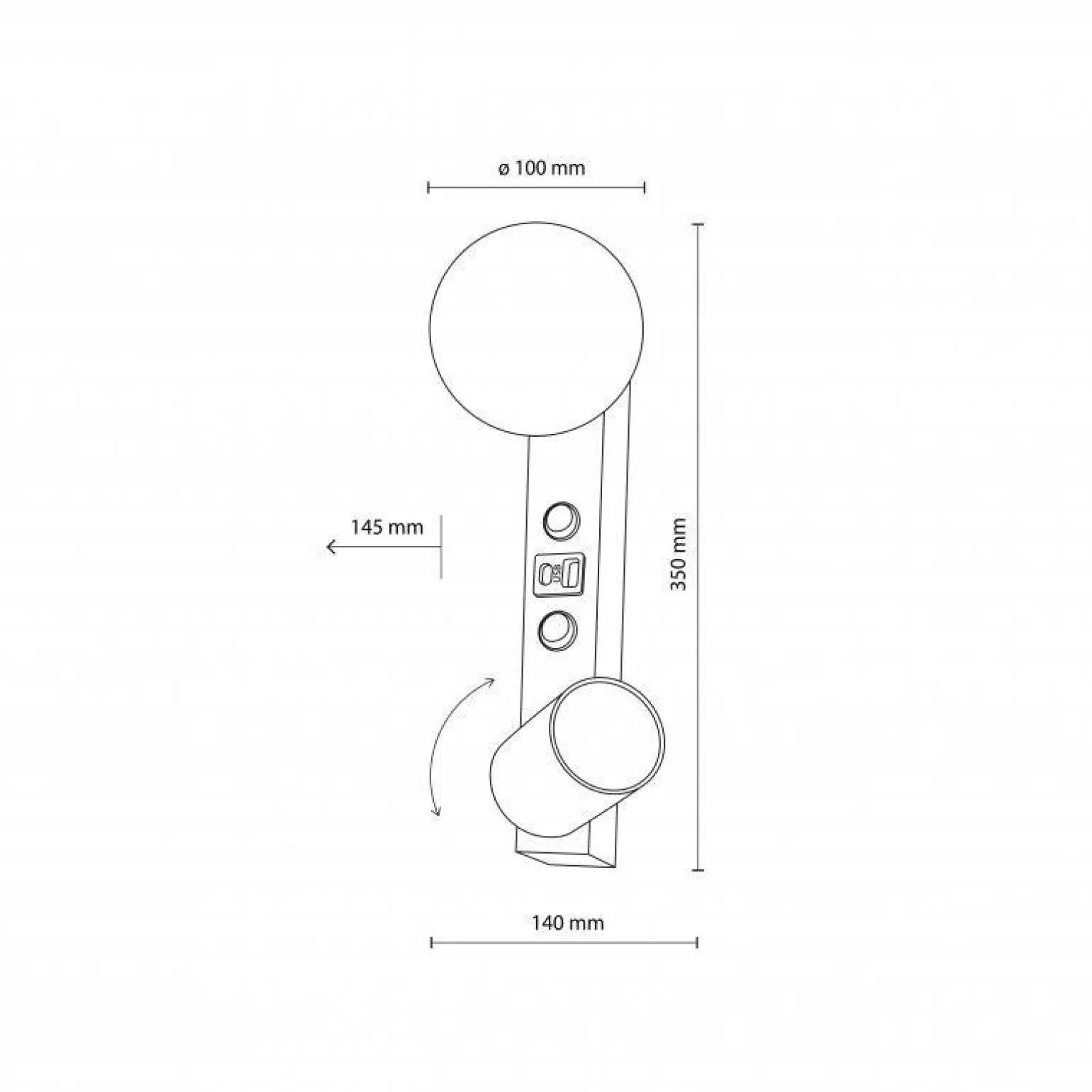 Kinkiet VOX 2 + ŁADOWARKA USB (10152) - TK Lighting